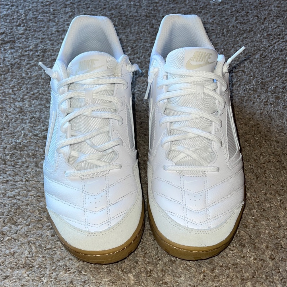 Nike White Sneakers with Brown Sole